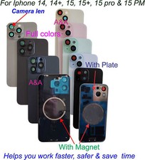 For iphone 14 Plus 14 Pro Max 15 / 15 Pro Max Back Glass Rear Cover Replacement