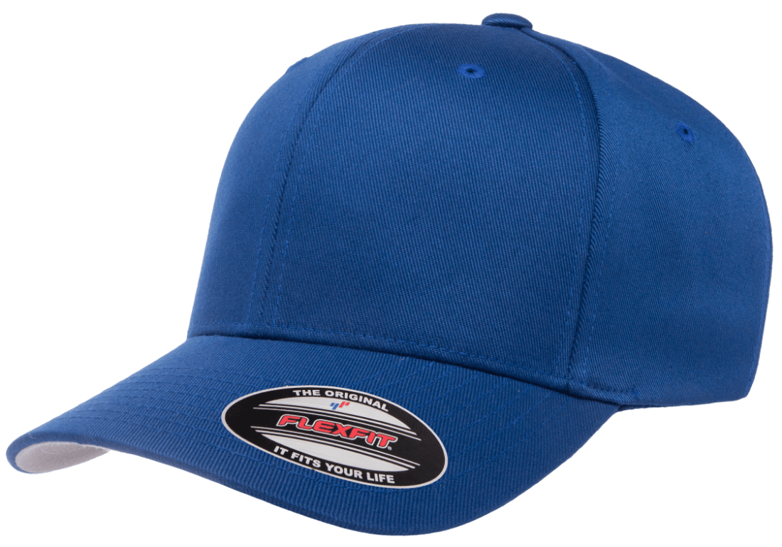 FLEXFIT TWILL CAP 6277 STRETCH FITTED HAT - ROYAL BLUE | eBay