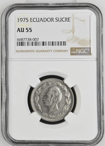 Ecuador 1 Sucre 1975 NGC AU 55