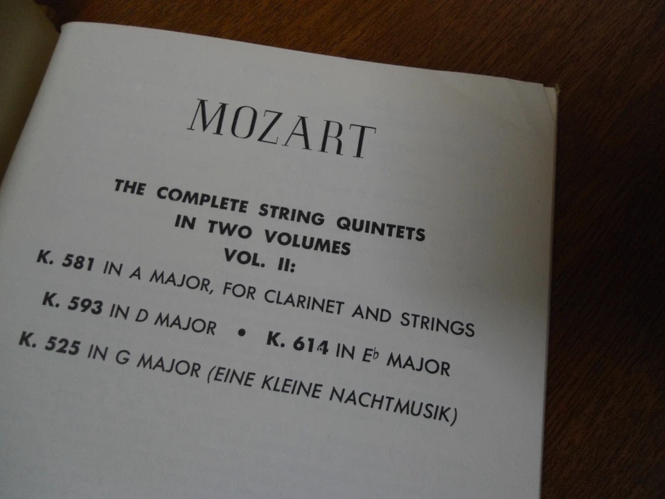 MOZART COMPLETE in 2 Volumes String Quintets - Lea Pocket Scores No.91 & No.92 - Image 4 of 4