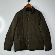 Frank & Oak Cyclone Compact Packable Olive Green Puffer Coat Size Medium