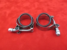 CLAMP SET INTAKE MANIFOLD HARLEY SHOVELHEAD SPORTSTER CARBURETOR STAINLESS 48-78