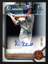 Kevin Kendall 2022 Bowman Chrome 1st Year Refractor Autograph Auto 238/499 Mets