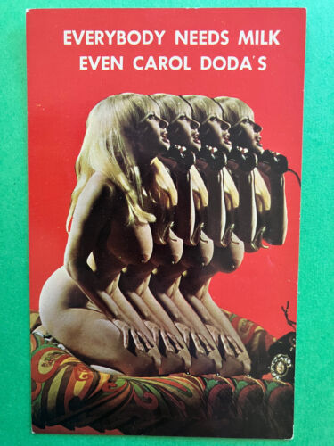 Carol Doda , original vintage 1960s San Francisco topless dancer postcard