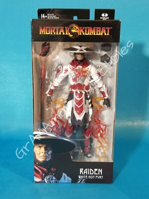 McFarlane Toys RAIDEN Bloody White Hot Fury Skin 7'' Action Figure Mortal Kombat