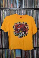 Vintage Rare Yu-Gi-Oh Yellow T SHirt Blue Eyes Cartoon Network Pokemon Sz XS