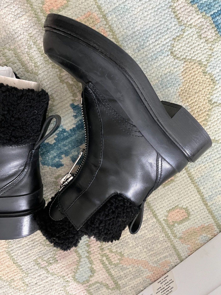 Chloe Roy Shearling Black Zip Front Boot Size 37 | eBay Chloe Roy Shearling Black Zip Front Boot Size 37 | eBay