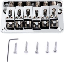 Chrome Guitar Top Load Hardtail Fixed Bridge Fit Fender Stratocaster/Telecaster