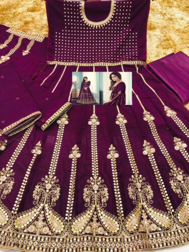 Abito da sposa Salwar Kameez vestito da festa indiano pakistano designer Bollywood - Foto 3 di 6