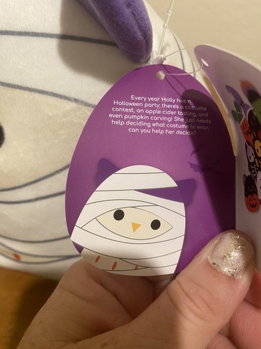 Squishmallows Toy Plush Holly the Mummy White Owl 8" Halloween Kelly Original - Picture 3 of 12