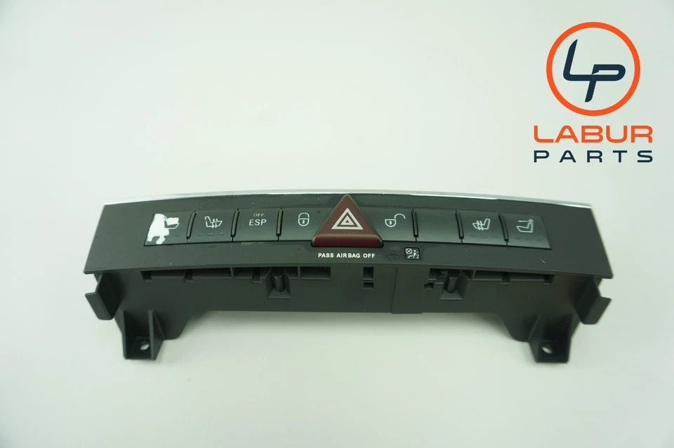 R171 09-11 Mercedes SLK Class Dash Center Hazard Door Lock Switch Panel K1270 - Image 2 of 4