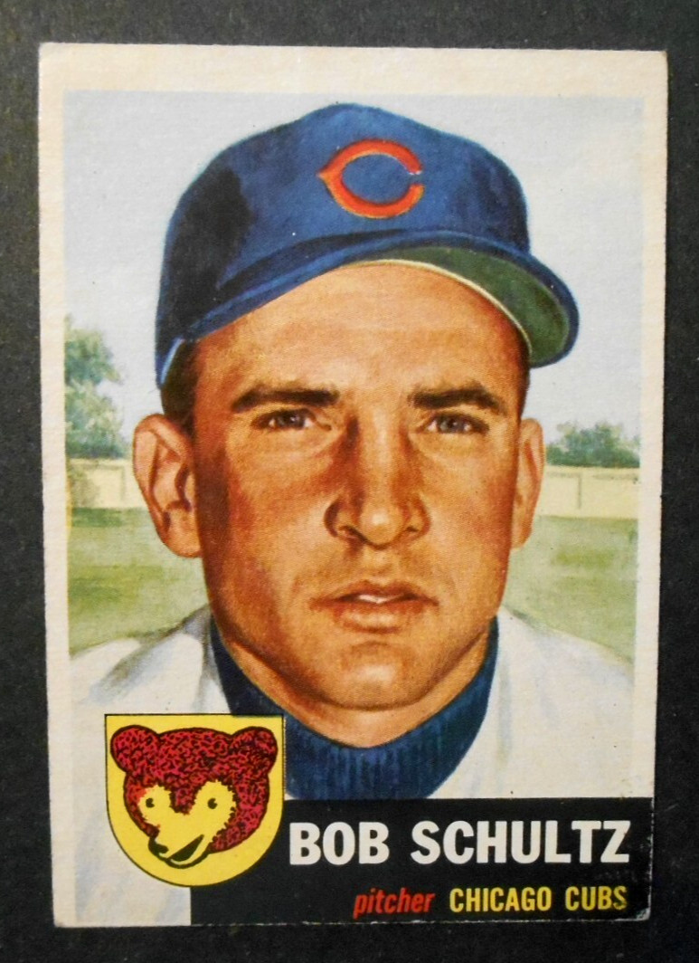 1953 Topps #144 BOB SCHULTZ Chicago Cubs VG/EX