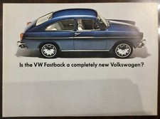 1965 Volkswagen Fastback VW Vintage Original Deader Sales Brochure