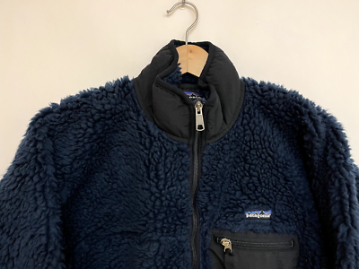 PATAGONIA Retro Cardigan Navy Blue Black Sherpa Deep Pile X PATAGONIA Retro Cardigan Navy Blue Black Sherpa Deep Pile X