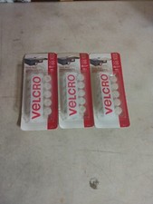 VELCRO brand Wht Rnd Adhsive Fastener 3 Packs Of 15 Circles Each Pack