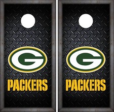 Green Bay Packers Cornhole Wrap NFL Luxury Game Skin Board Set Vinyl Decal CO71