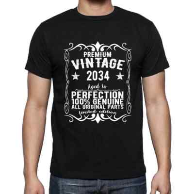 Herren Grafik T-Shirt Alle Originalteile bis zur Perfektion gealtert 2034   All