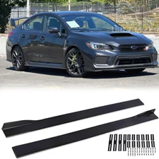 86'' Gloss Black Side Skirts Extension Rocker Splitter Lip For Subaru WRX STI