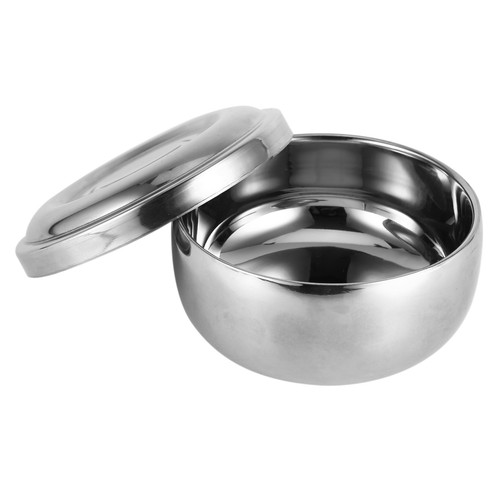 New Stylish Men Anti-Scald Shaving Brush Bowl Soap With Lid Barber Tool - Picture 5 of 9