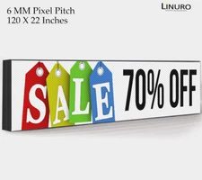 Outdoor LED Digital Sign 120x22 Inch/ Advertisement Screen 