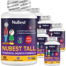 NuBest Tall, Healthy Bone Growth Supplement For Children (5+) & Teens - Pack 6