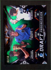 2019 Bowman Chrome #DPR-MIA Bleday Rogers Draft Progressions Green #/99