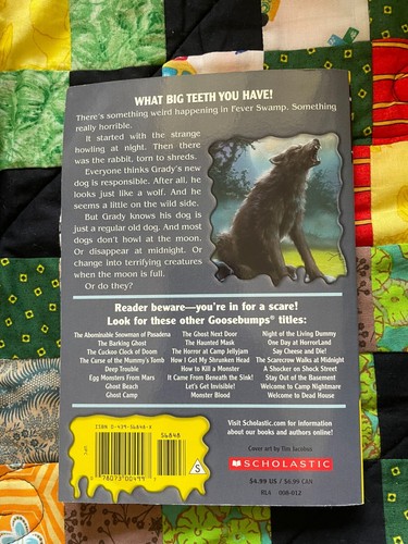 R.L. STINE. GOOSEBUMPS. THE WEREWOLF OF FEVER SWAMP. PAPERBACK. 1998 - Picture 5 of 5