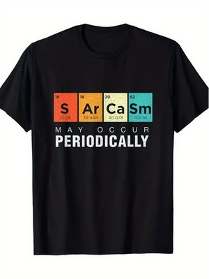 Cotton Summer All-Season Short-Sleeved T-Shirt: Chemical Elements ''S Ar Ca