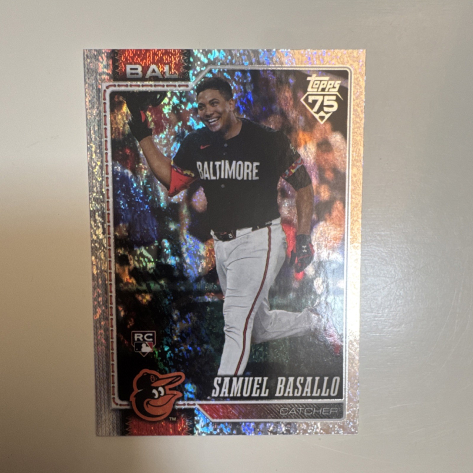 Topps. 2026 Series 1 Samuel Basallo Rookie Sandglitter  #104 Baltimore Orioles