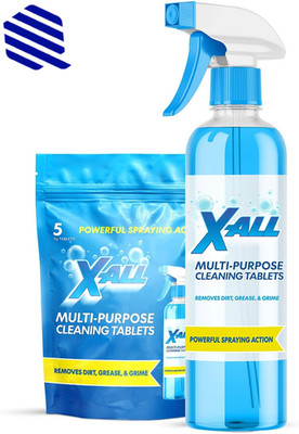 X-ALL Multi-Purpose Cleaner Spray Bottle and 5x Cleaning Tablets