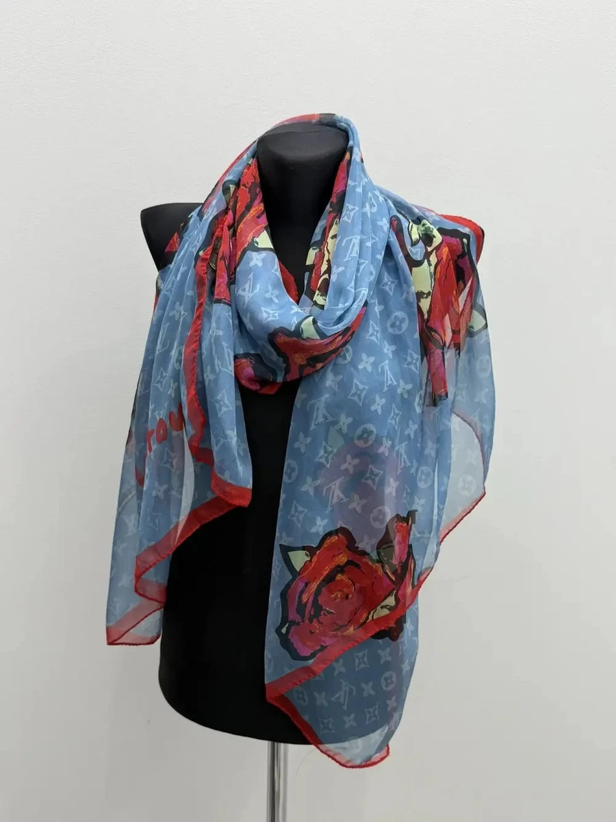 Louis Vuitton Blue Scarves & Wraps for Women for sale - eBay