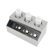 3 Bottles Electric Sauce Warmer Commercial Sauce Warmer Cheese Sauce Dispenser