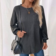 New women's long sleeved cross-border round neck pullover hoodie