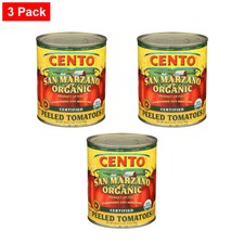 Cento Organic San Marzano Peeled Tomatoes With Basil Leaf 28 oz - 3 Packs