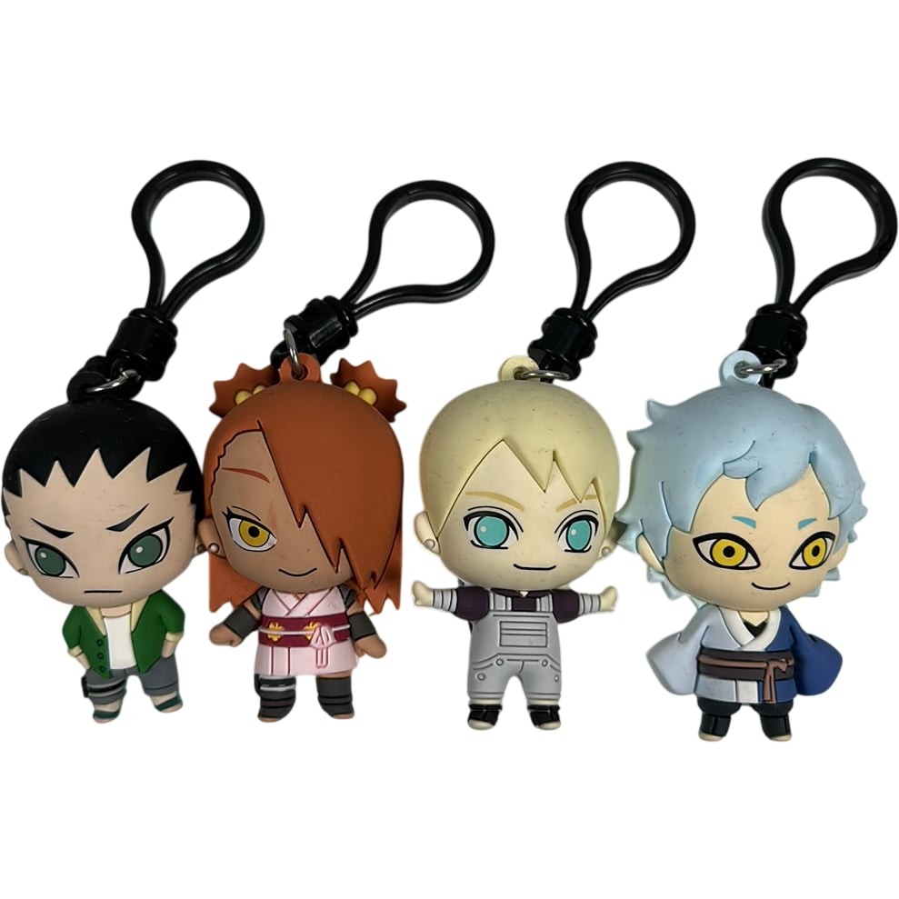 Boruto Naruto Anime Personaje Llaveros Bolsa Clips Paquete Lote x4 Llaveros