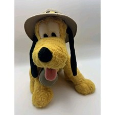 Disneyland WDW Animal Kingdom SAFARI PLUTO DOG 10" Plush Stuffed Animal TOY