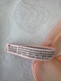 VICTORIA'S SECRET M DREAM ANGELS BUTTERFLY CHARM BLING RUCHED PEACH PANTIES NWT