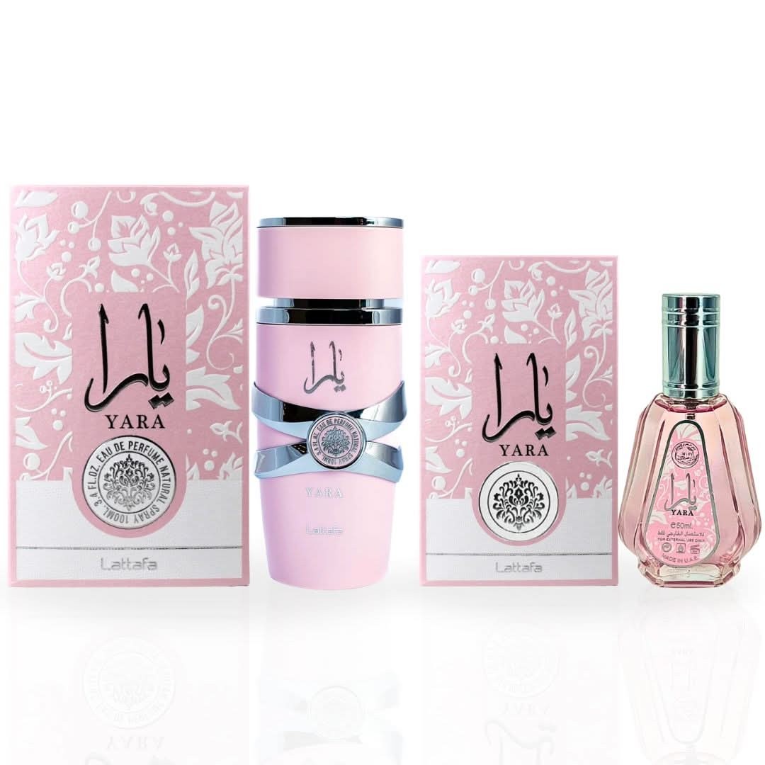 Yara 100ml (3.4 oz) by Lattafa & Yara Mini 50ml (1.7 oz) by Ard Al