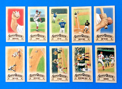 2015 TOPPS GYPSY QUEEN .  PARTIAL set of . BASICS OF BASE BALL . LOT OF 10 DIFF