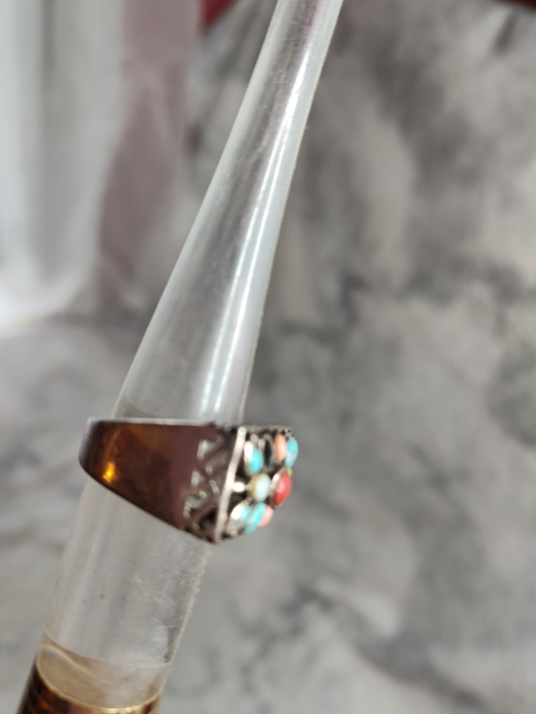 Multi-stone Sterling Silver Ring with Various sm.… - image 6