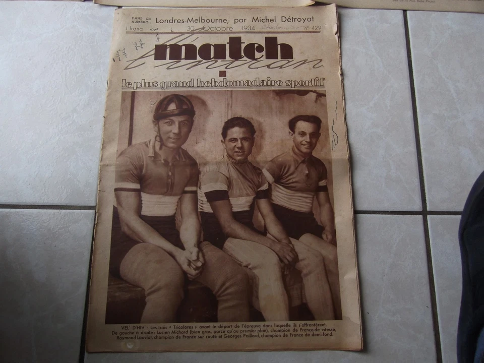 13 REVUES MATCH INTRAN DE 1934 Football cyclisme boxe rugby - Photo 4/4