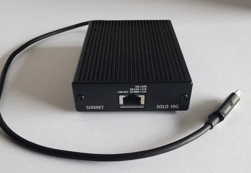 Sonnet Solo 10G 10GBASE-T Thunderbolt to 10 Gigabit Ethernet Adapter "UNTESTED"