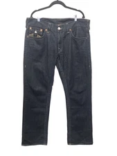 TRUE RELIGION Jeans Mens Size 36 Zip Straight Dark Blue 5-Pocket Pants