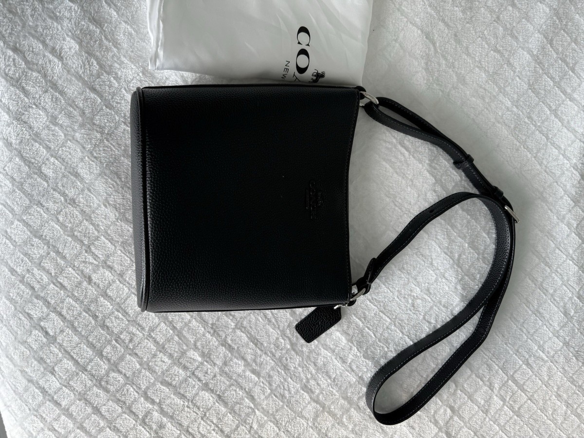 Coach Sophie Black Leather Bucket Crossbody Bag View 2