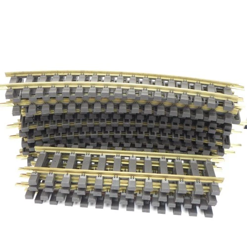 Hartland Locomotive Works G Scale Brass Track With Brown Ties Lot of 16 Pieces