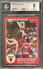 1984-85 Star #101 Michael Jordan BGS 9 Mint Rookie Card. rookie card picture