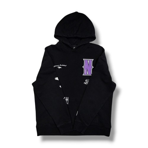 OVERTIME Nightmares Basketball Graphic Logo Black Pullover Hoodie Men’s L - Picture 7 of 19