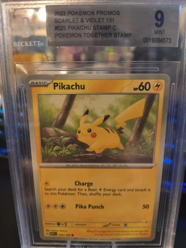 2023 POKEMON MEW EN-151 POKEMON TOGETHER  #025 PIKACHU BGS 9