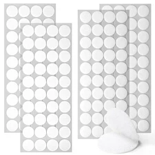 160pcs (80 Pairs) 0.98" Diameter Self Adhesive Dots White, Hook & Loop Dots S...