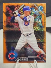2016 Bowman Chrome Prospects Gleyber Torres Orange Shimmer Refractor (CUBS)